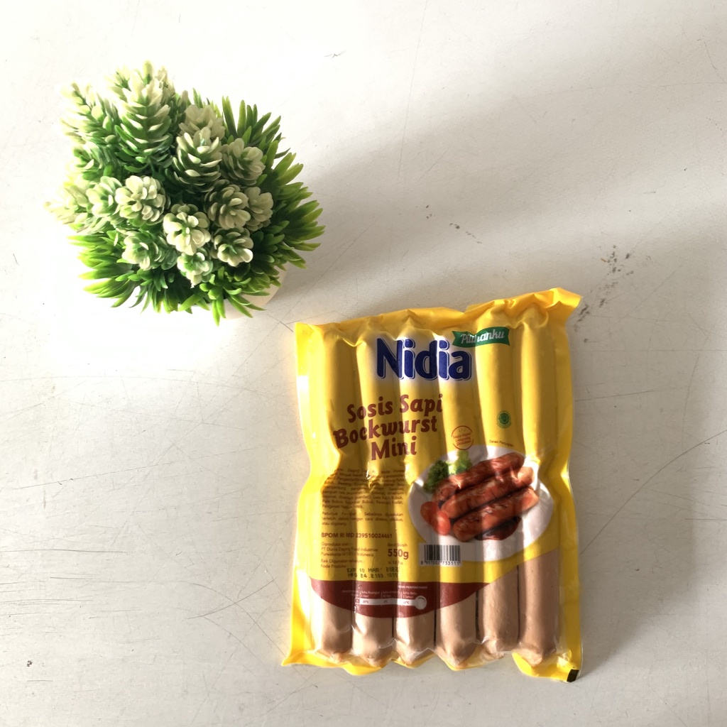Nidia Sosis Sapi  Bockwurst Mini | Frozen Food Murah | Frozen Food Pekanbaru