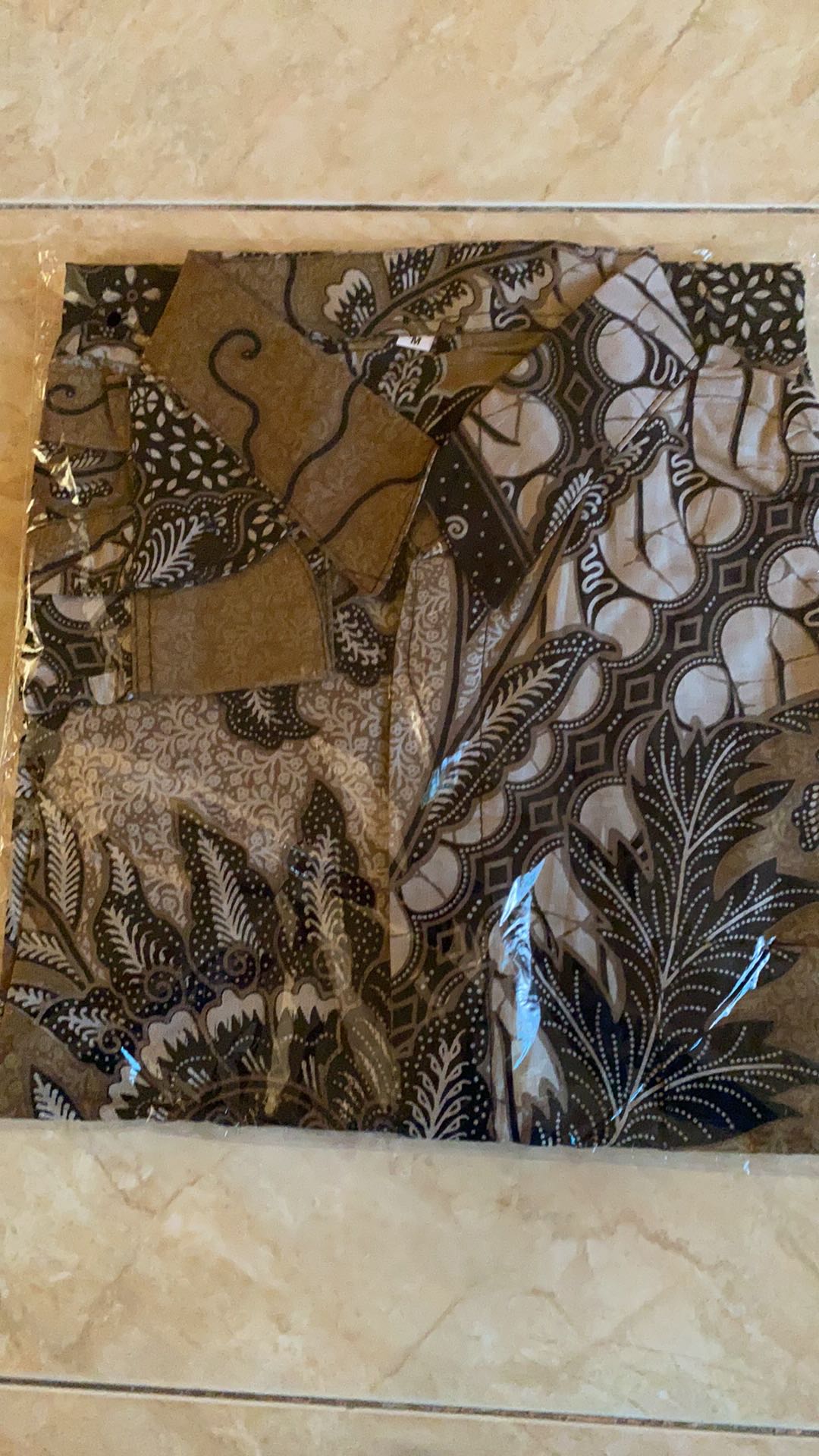 Kemeja Batik Pria Lengan Panjang Size M L Xl Xxl  Bswart Batik Hrb026 Kenongo Hem Panjang Pada