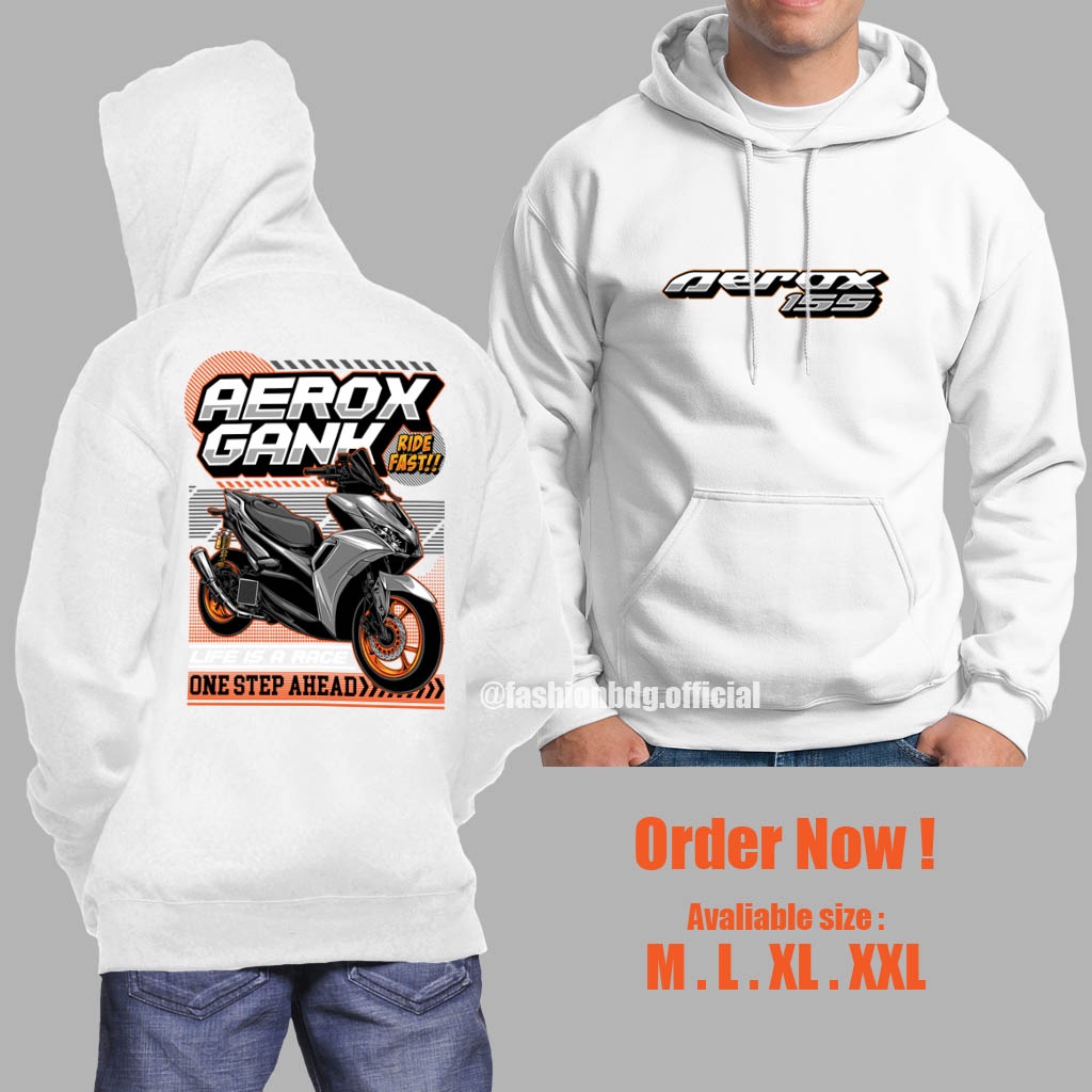 Sweater Hoodie Aerox Distro Keren Bahan Tebal Halus Jaket Motor Aerox