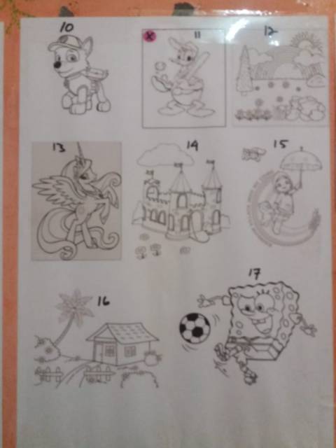 Styrofoam- Kanvas  Bagus - Lukis Gambar 6 Gambar 1 Set Bonus 5 Warna Cat Air Edukasi Anak Mewarnai