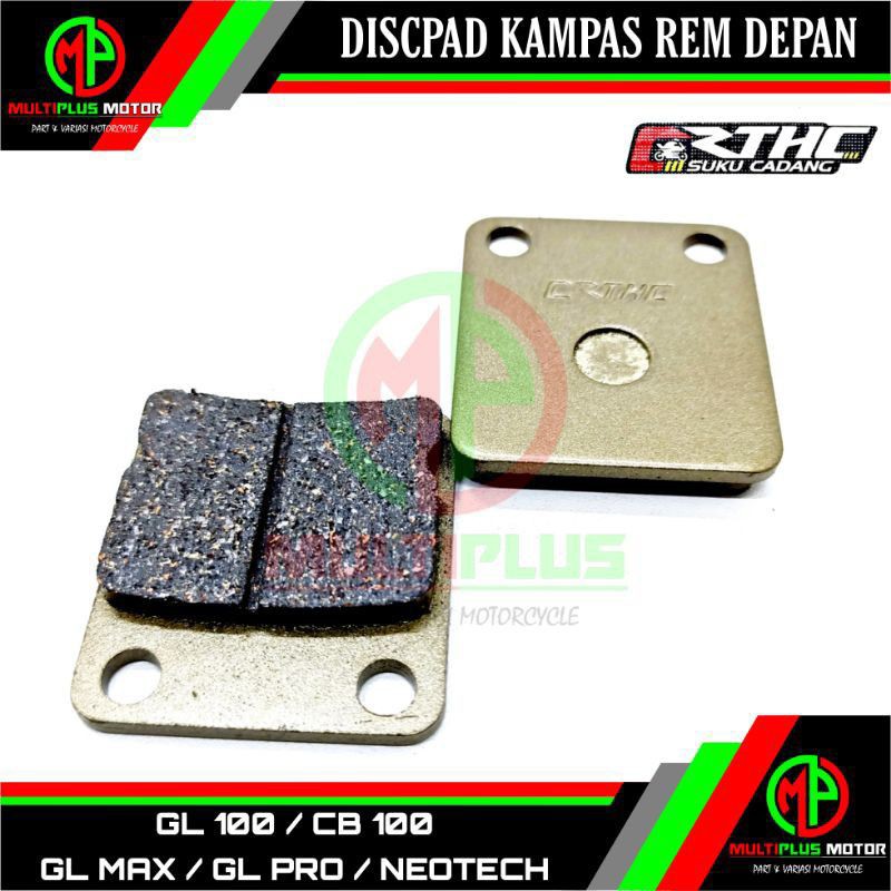 Discpad Dispad Disped depan RTHC Kampas rem disc cakram depan GL 100,GL MAX,GL PRO,GL NEOTECH,GL SER