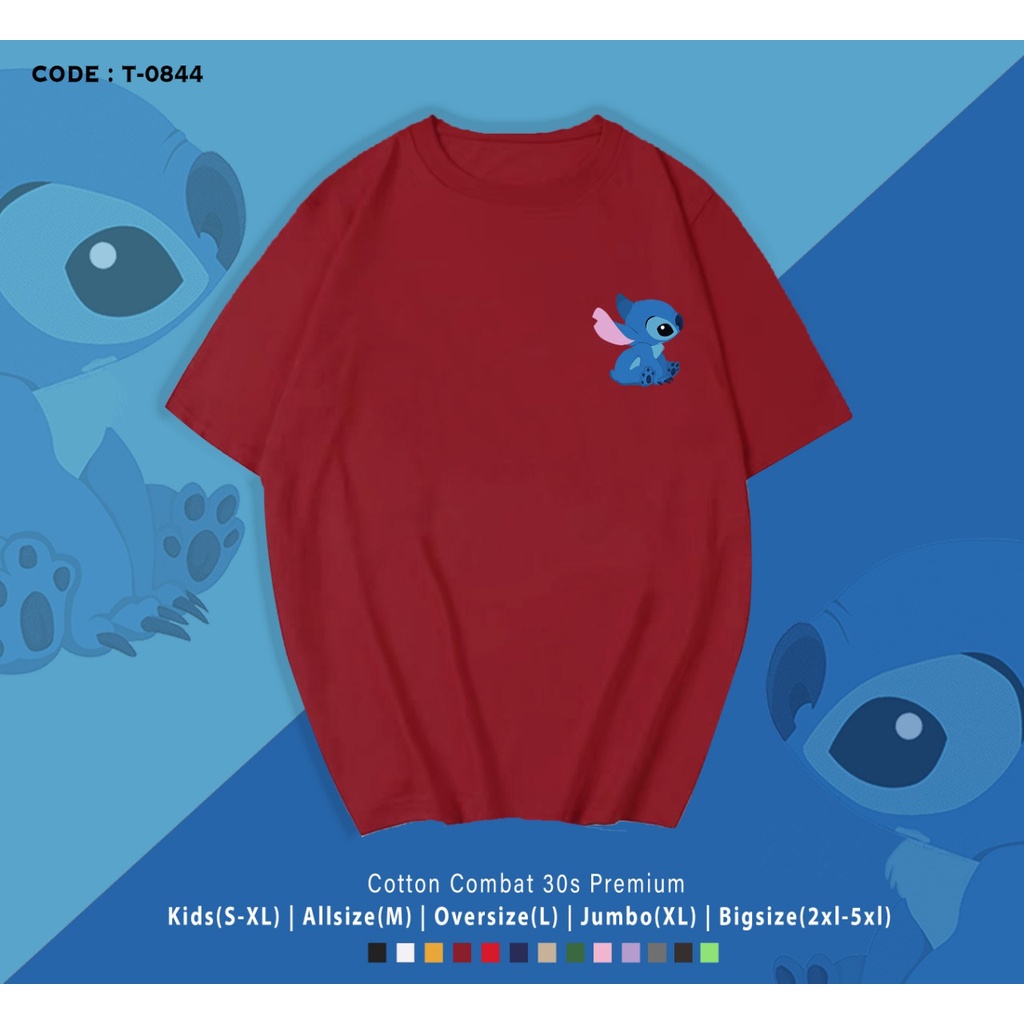 KAOS STITCH/KAOS SANTAI/KAOS PRIA WANITA/KAOS TERPOPULER/BISA CUSTOM/KAOS OVERSIZE