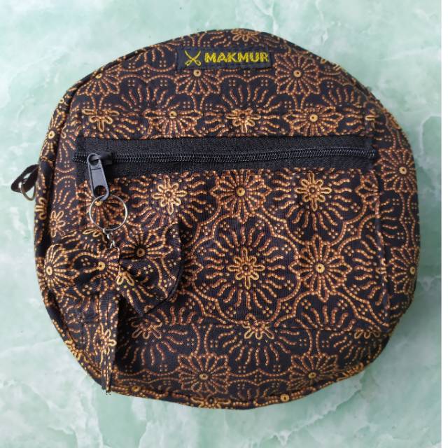 (BISA COD) TAS SELEMPANG BATIK BUNDAR CAP MAKMUR UKURAN 20 CM - SLING BAG MURAH