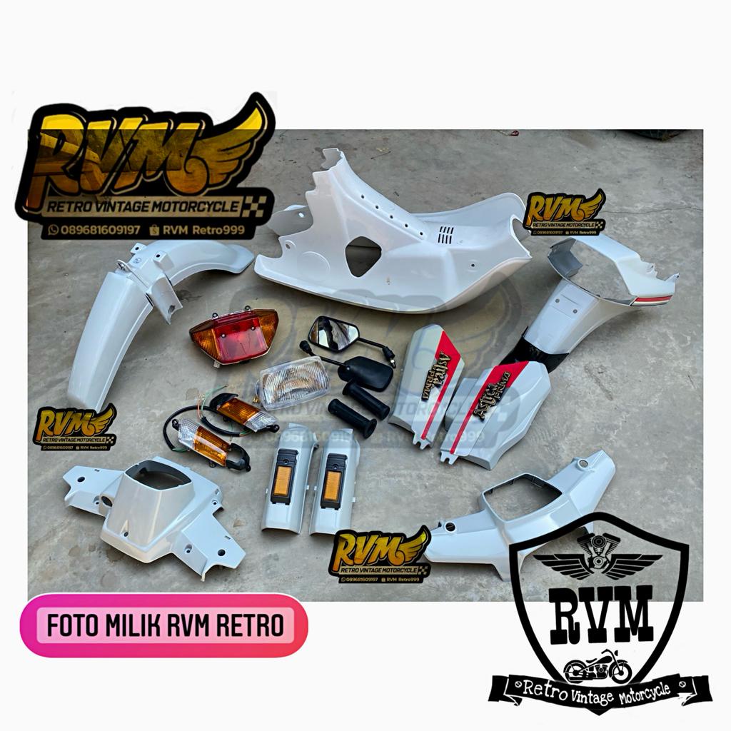 body prima full set putih cover body astrea honda prima ful set tanpa legsild lampu prima set dek pr