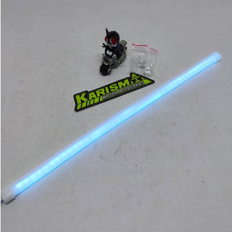 Lampu alis Motor diam 30cm flexibe motor mobil lampu alis / lilin led ice blue