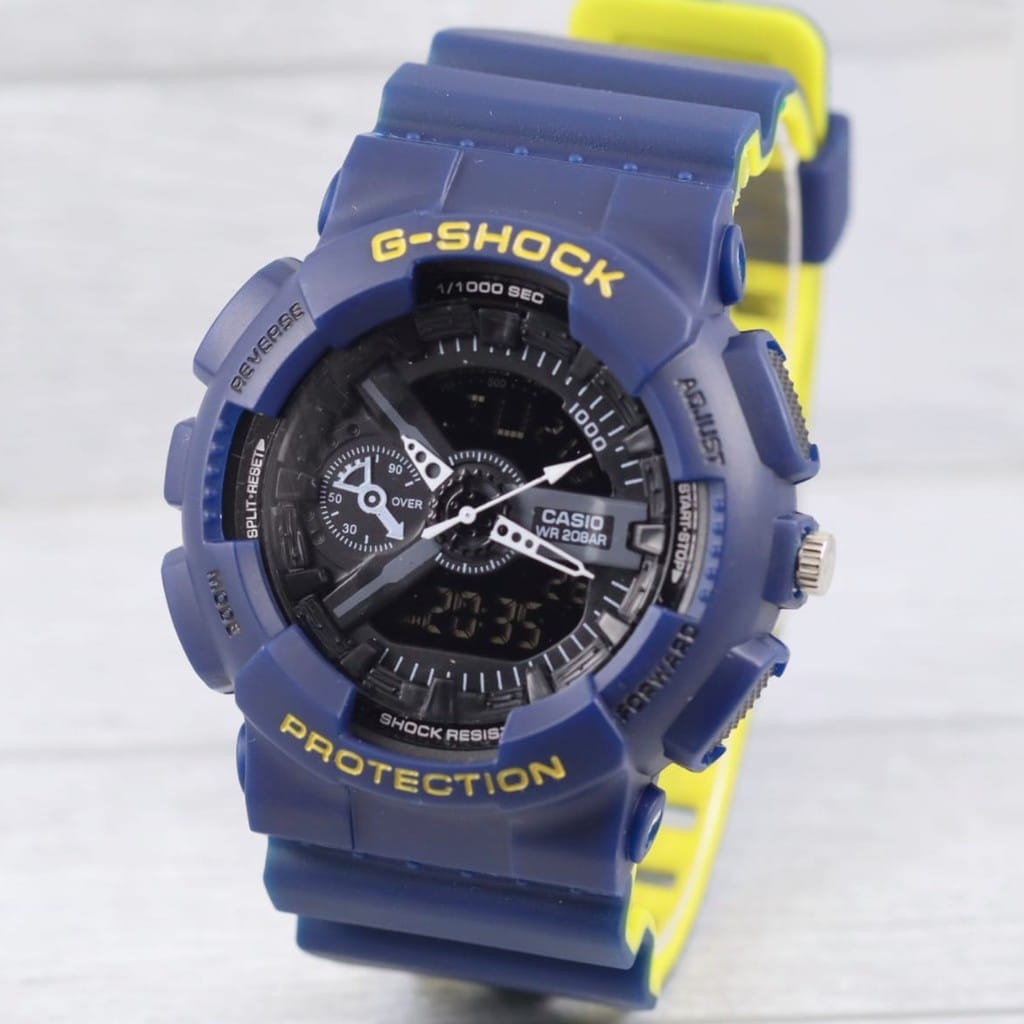 JAM TANGAN PRIA GSHOCK CASIO GA 110 BISA DI BAWA BERENANG GS HITAM MERAH HITAM GOLD HITAM BIRU