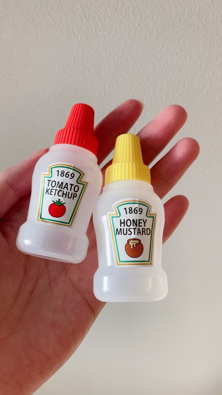 2pcs/set Botol Saus Tomat Dan Kecap Portabel Ukuran 25ml Anti Bocor Untuk Kotak Makan Siang