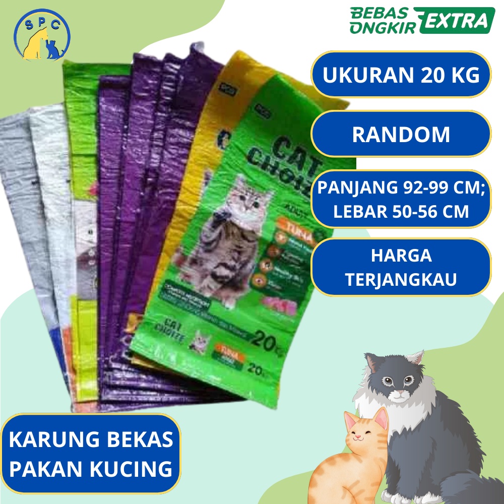 Karung Bekas Makanan Kucing Pakan Kucing Sak Makanan Kucing Kantong Sampah Murah