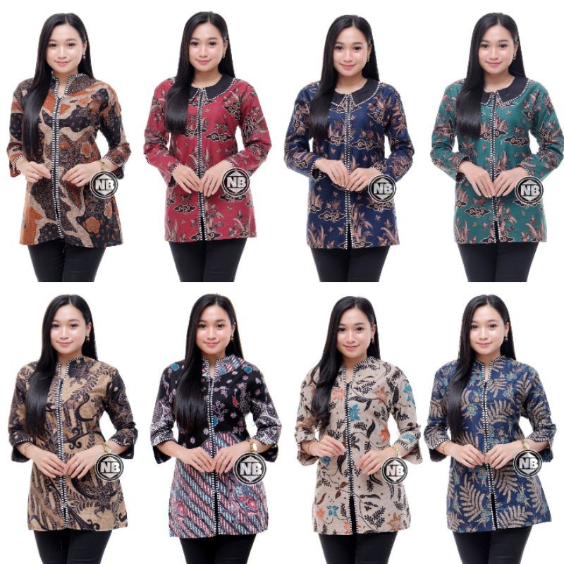 Baju Batik Wanita Modern Monalisa Genes M,l,xl Asli Pekalongan