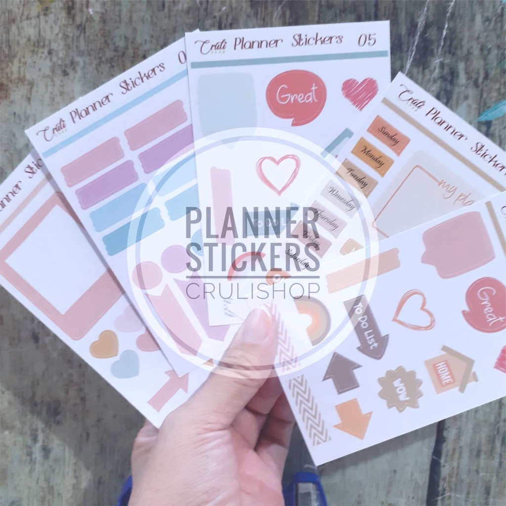 

Stiker diary, jurnal, buku catatan, planner sticker, notebook