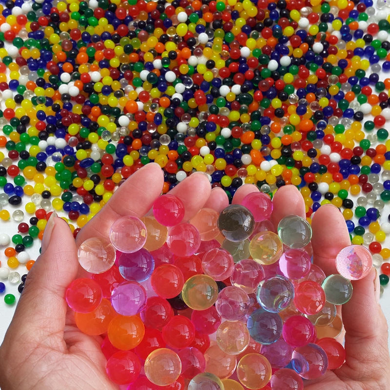 100g Water Absorbing Beads After 9 15mm Water Gun Bullets Sponge Baby Bubble Big Beads Shopee Indonesia