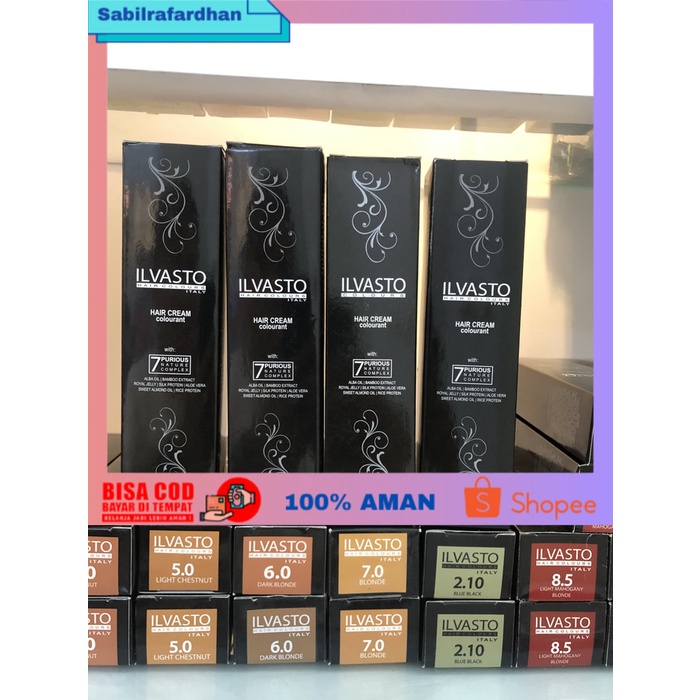(COD PROMO) Ilvasto hair color/ pewarna Rambut Ilvasto 60 ml