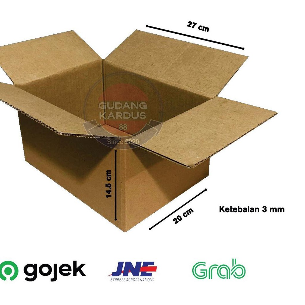 

Dapatkan KARDUS KARTON BOX POLOS UKURAN 27x20x14,5 CM