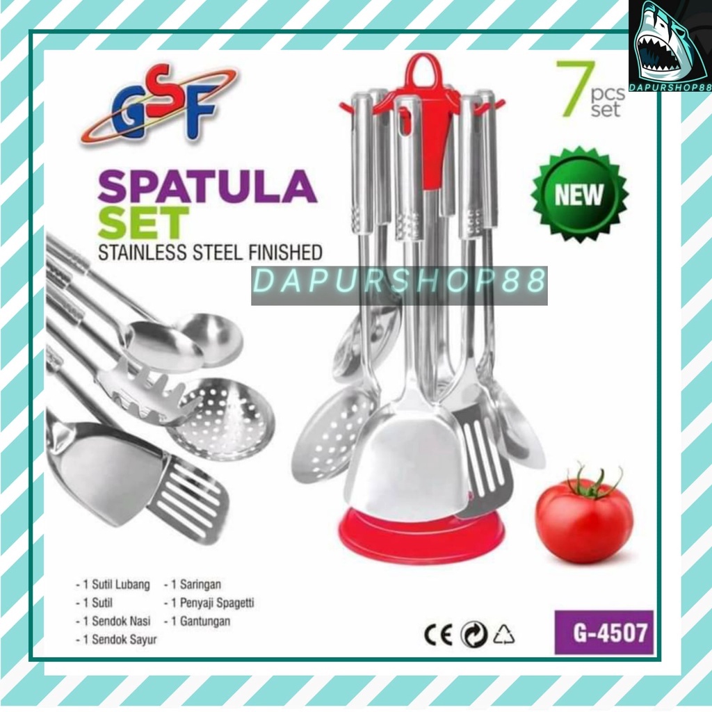 SPATULA SET 7PCS / SPATULA SET GSF 7PCS / SUTIL SET / SOTEL SET / SPATULA GSF G-4407 / GSF 4407 / GS