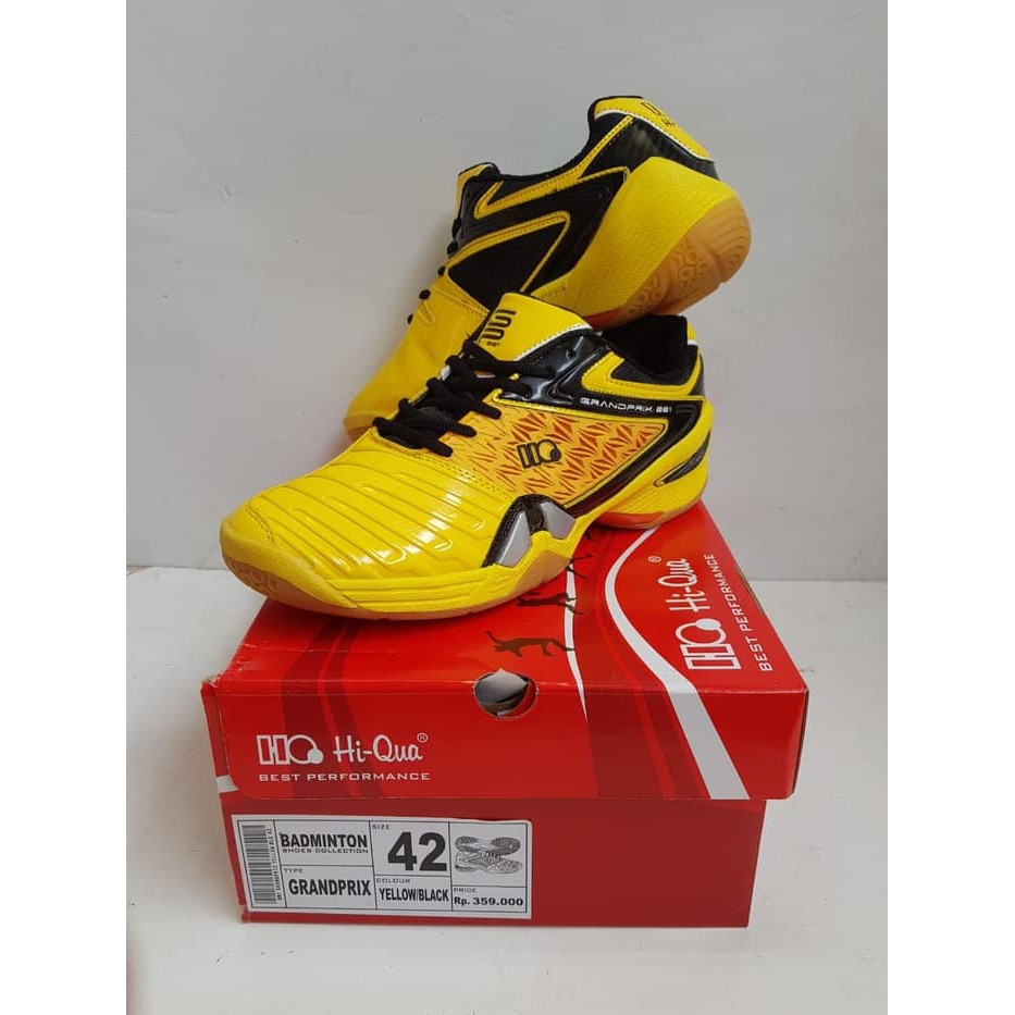 Sepatu badminton HI-QUA HI QUA GRANDPRIX YELLOW