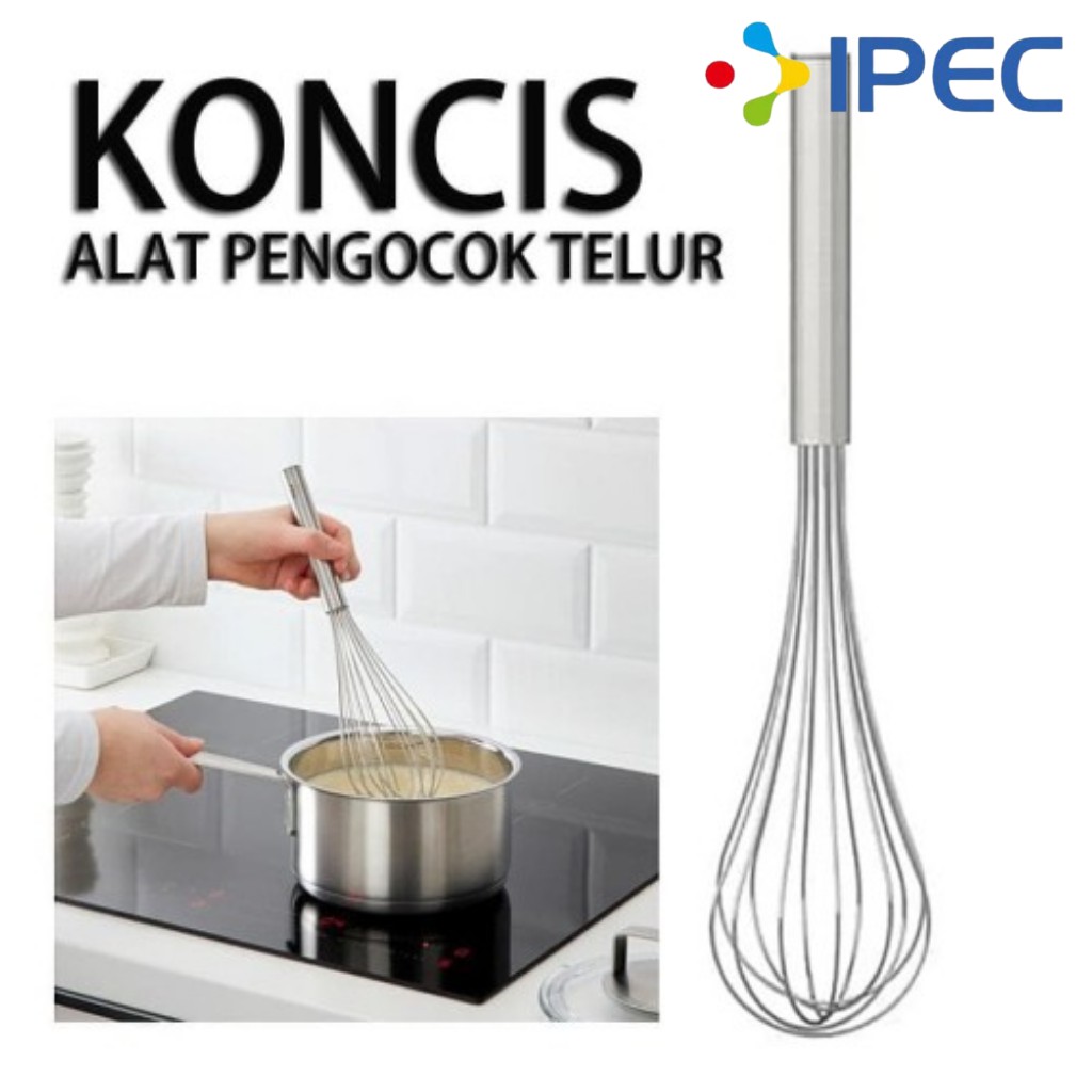 Alat Pengocok telur egg beater eggs hand mixer stainless steel whisker / kocok adonan kue / Koncis