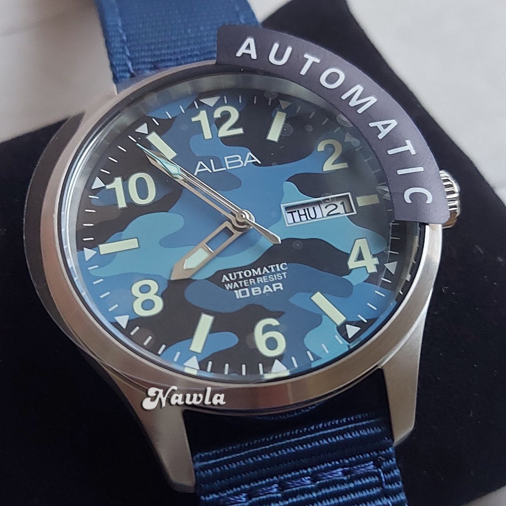 Alba Automatic AL4269X1 Blue Army - Jam Tangan Pria AL4269