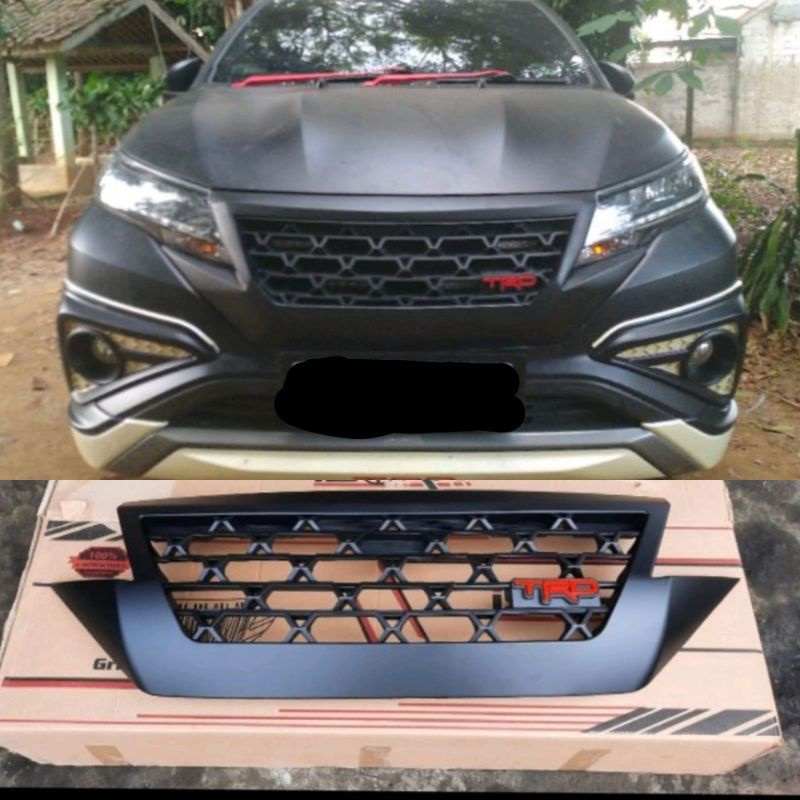 Grill TRD sporty Grill All new Rush Terios hitam Doff