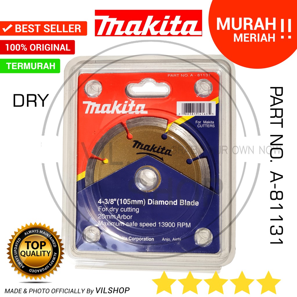 DIAMOND BLADE WHEEL MAKITA A-81131 4" DRY / PISAU MATA GRENDA GERINDA POTONG KERAMIK GRANIT MAKITA