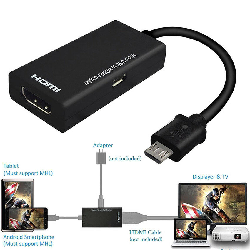 Kompatibel Dengan Android HTC LG Android HDMI Converter Micro USB 2.0 MHL Ke Kabel HDMI Mirco USB Adapter HD 1080P Adapter