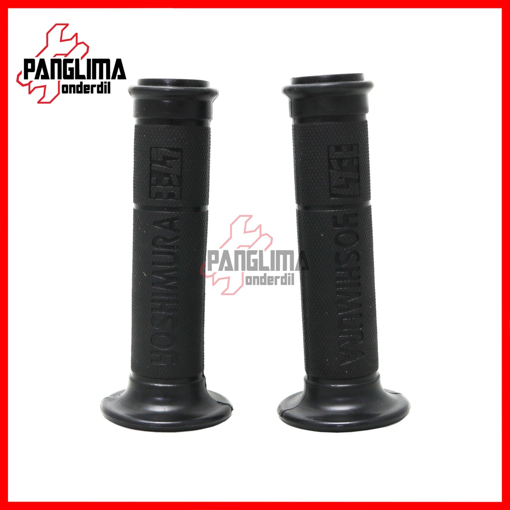 Handgrip Motor Yoshimura Honda-Ymh-Szk-Kwsk Hitam Polos Handpad-Handfat Handle Grip-Pad-Fat Karet-Sarung Gas Universal