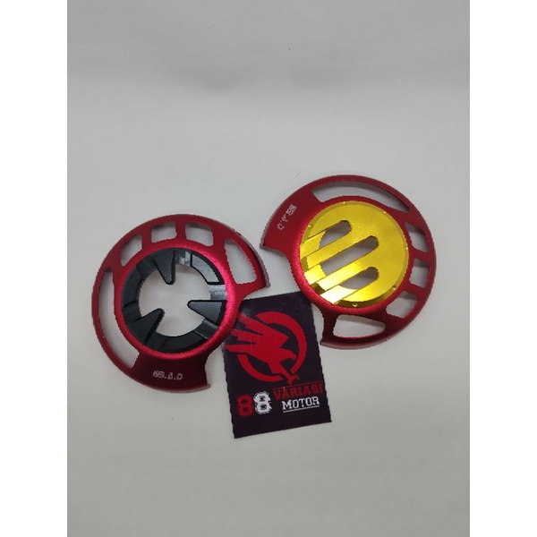 Tutup Kipas Twotone Beat Scoopy Mio Vario - Tutup Kipas Red gold dan Red Black