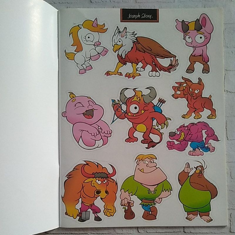 Coloring Books - Warnai &amp; Ketahui - Tank Tempur - 30 Monster Mitos Lucu - Bonus Stiker Keren