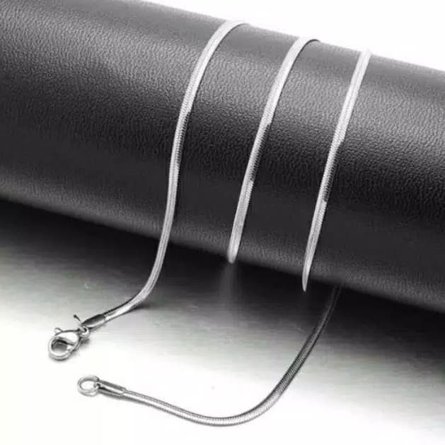 misi- Rantai titanium kalung cewek model belut dari Signature Pendant