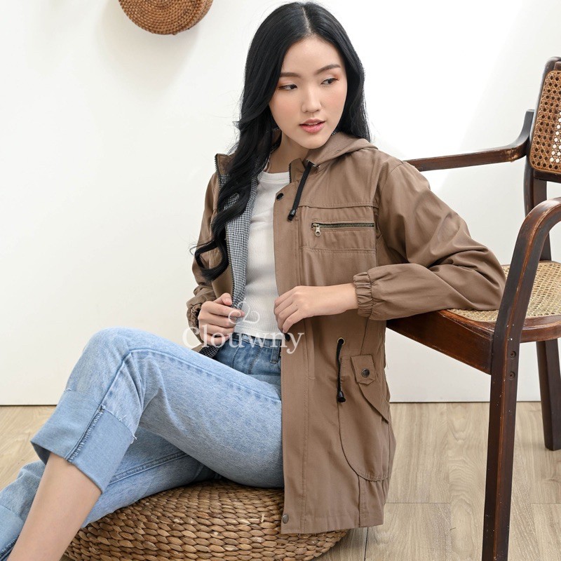 CLOUWNY - Denis Jacket Premium Canvas Twill Jaket Unisex Premium Canvas Outer-Mocca-XXL