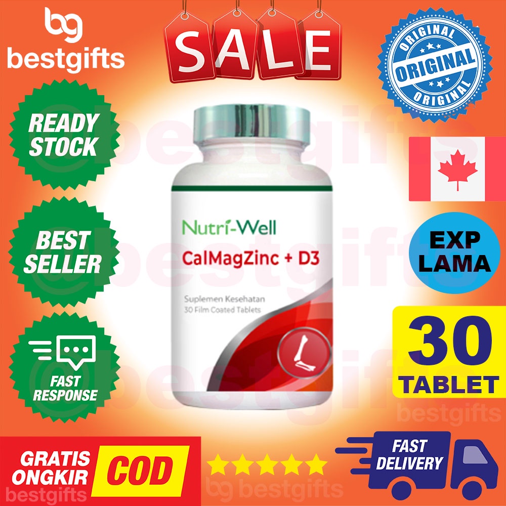 NUTRIWELL NUTRI WELL CAL MAG ZINC + VITAMIN D3 400 IU VIT D3 30 KAPSUL