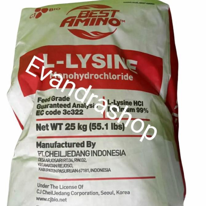 Lysine  | Asam amino hewan | L-Lysine Monohydrochloride