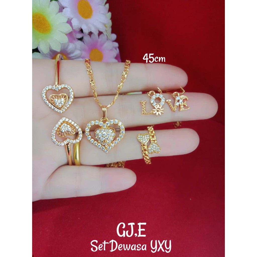 SET PERHIASAN DEWASA LOVE YAXIYA | XUPING LAPIS MAS ASLI