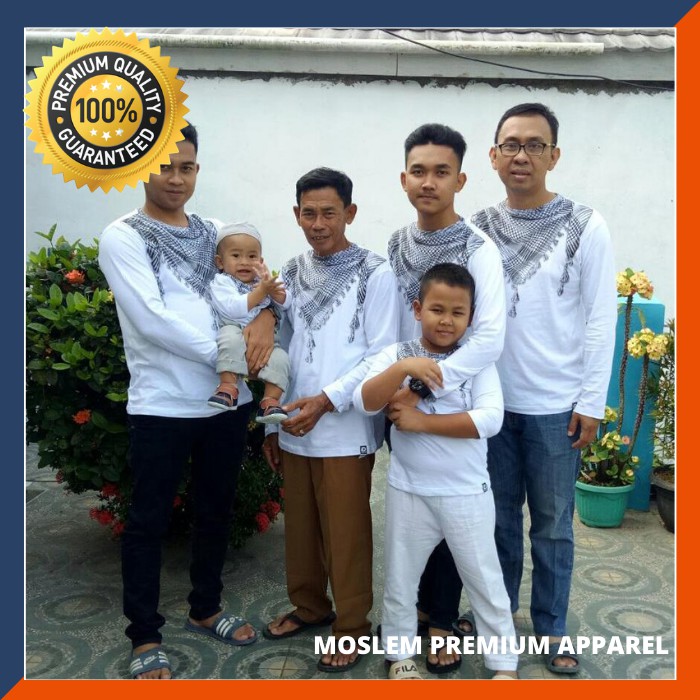  KAOS  SORBAN 3D LENGAN PANJANG WARNA  PUTIH  ORIGINAL BAJU 