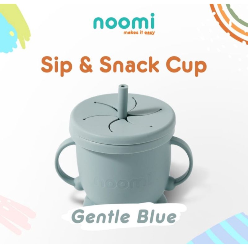 Noomi silicone sip snack cup training cup silikon gelas cangkir silikon