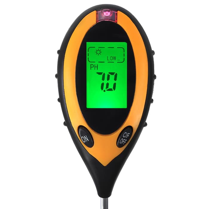 pH Meter Tanah Digital / Soil Analyzer (pH,Moisture,Light,Temperature)