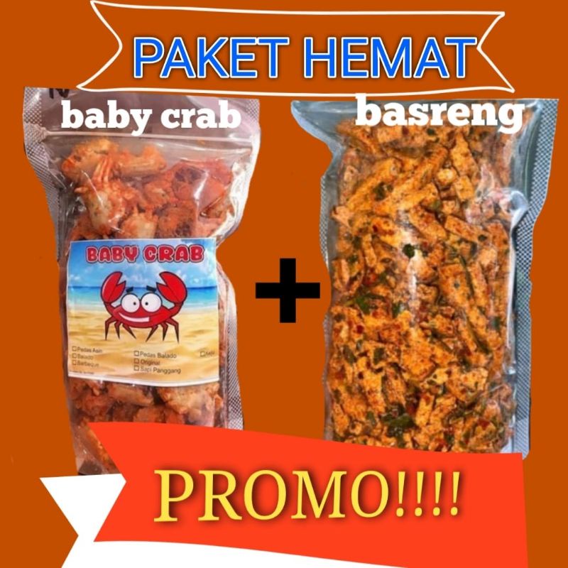 

paket bundlle baby crab crispy 50gr+ basreng viral pedas 50gr