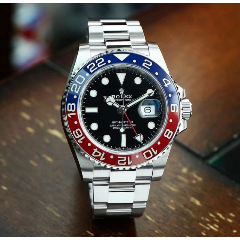 Jam Tangan Rolex GMT Master II Pepsi Swiss Eta Automatic