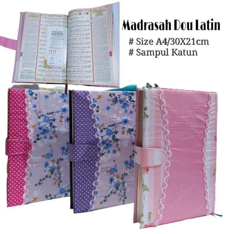 Al Quran Madrasah Duo Latin Sambung A4 Besar Alquran Latin Besar Agenda Kancing Sarung Cantik