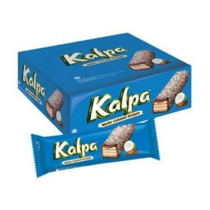 

Kalpa Wafer coklat kelapa 1 box isi 12 pcs × 24Gr