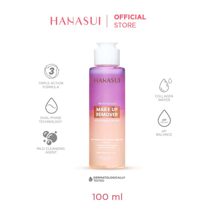 Hanasui Waterproof Make Up Remover + Collagen Water