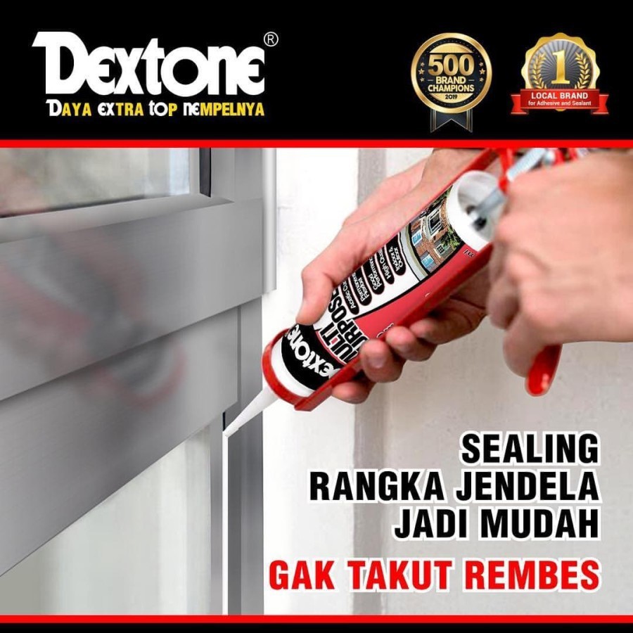 Lem Sealant Dextone Multi Purpose Silicone Sealent Bisa Indoor Outdoor Serba Guna Merekat Semua Material