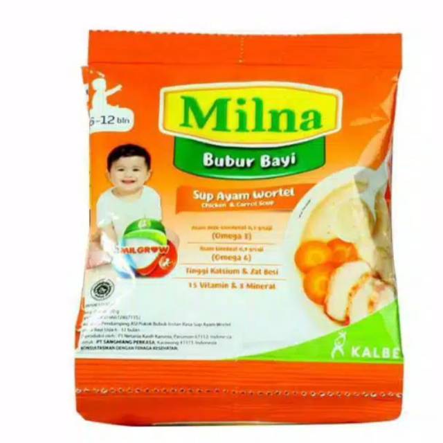 Milna bubur bayi sachet 20 gr ( 1 rcg isi 8 )