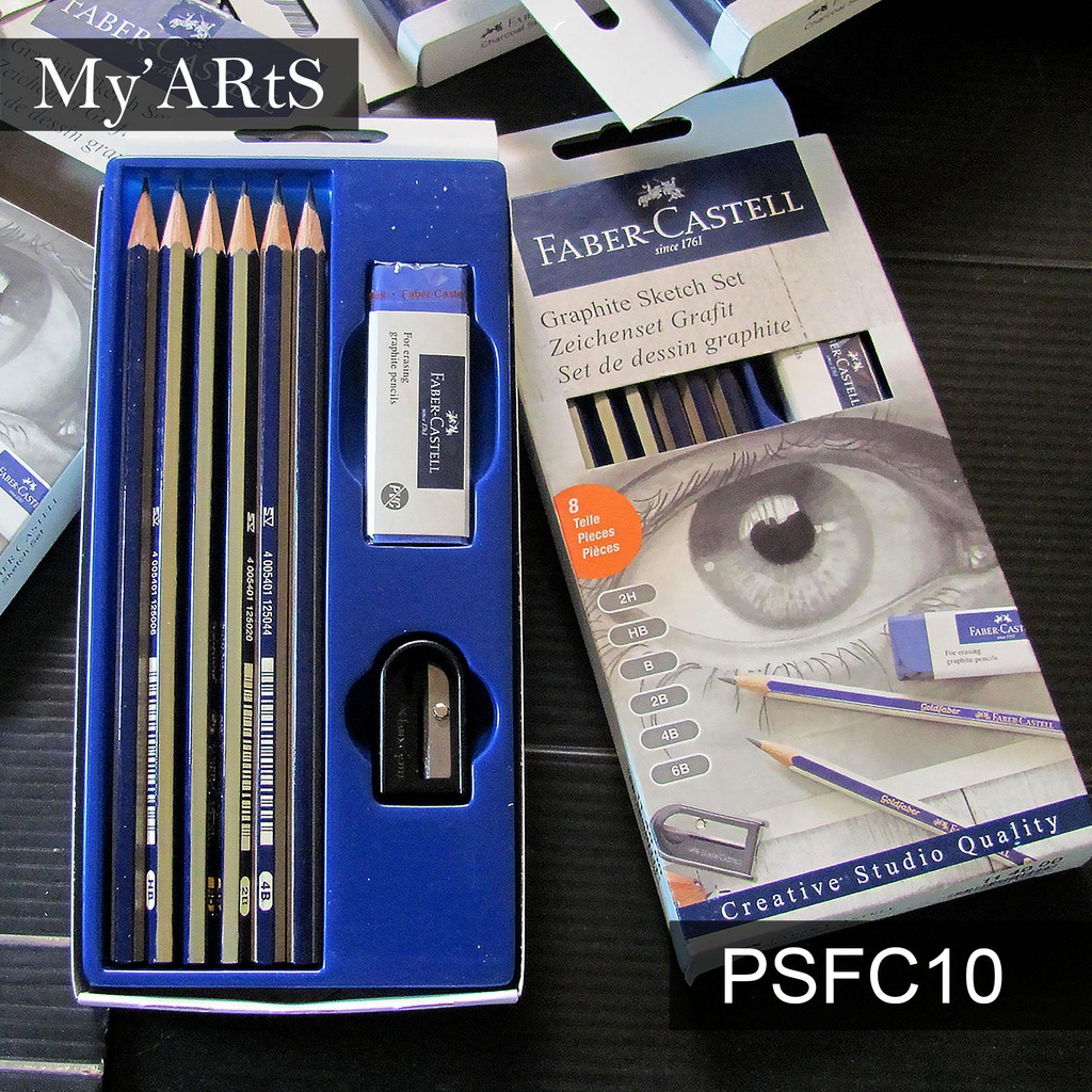 Jual Faber Castell Goldfaber Graphite Sketch Set Pensil Grafit Sketsa ...