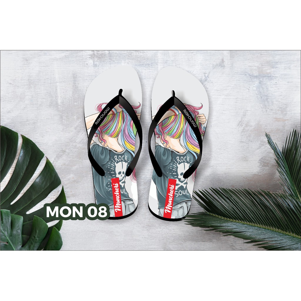 Sandal jepit Wanita MONCHERY Clothing(2) Promo NEW lucu