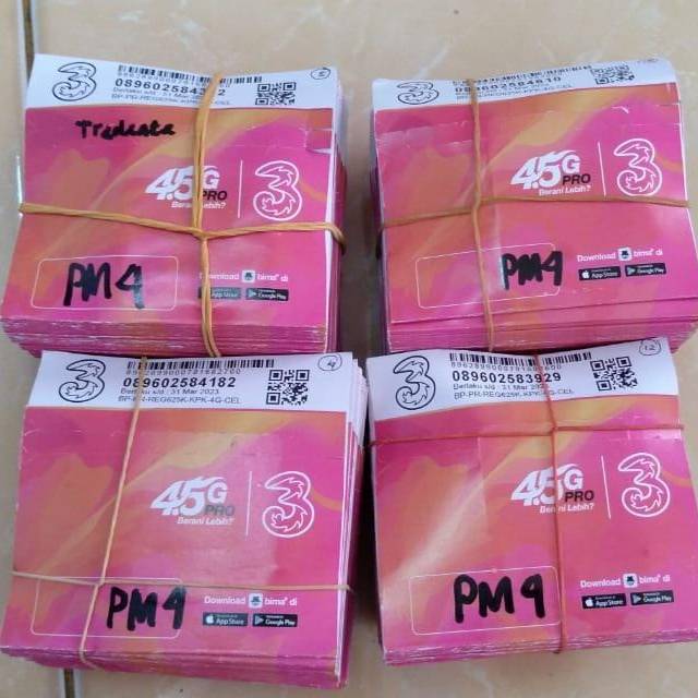 KARTU PERDANA DATA THREE(3) 22GB UNLIMITED YOUTUBE 30HARI