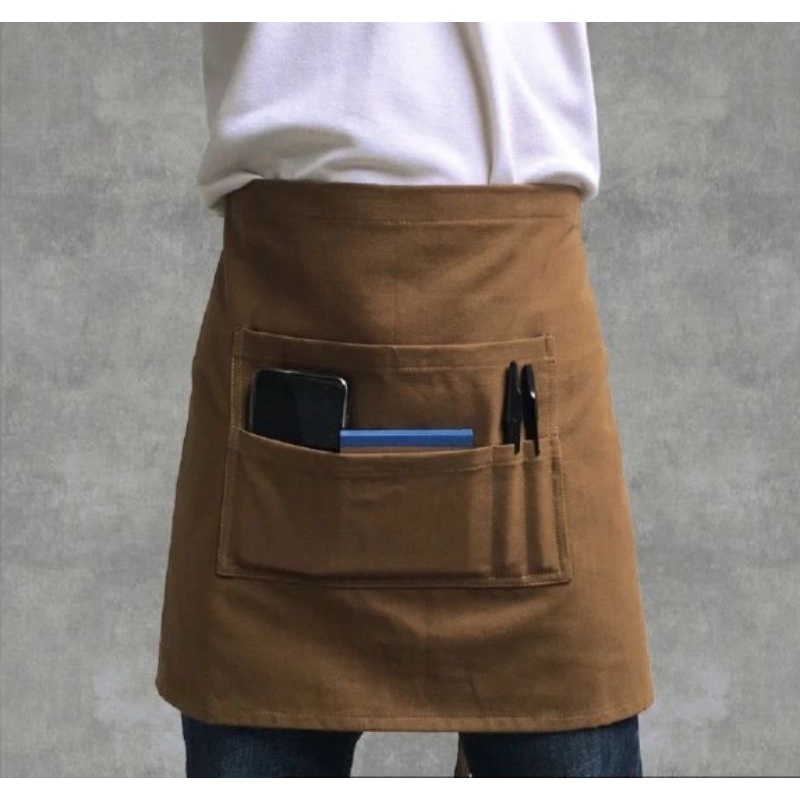 Celemek barista Apron pinggang pendek