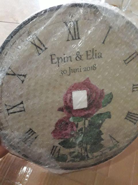 Wooden Projects Jam Dinding Vintage Cantik Unik Dekorasi Rumah - Cv1