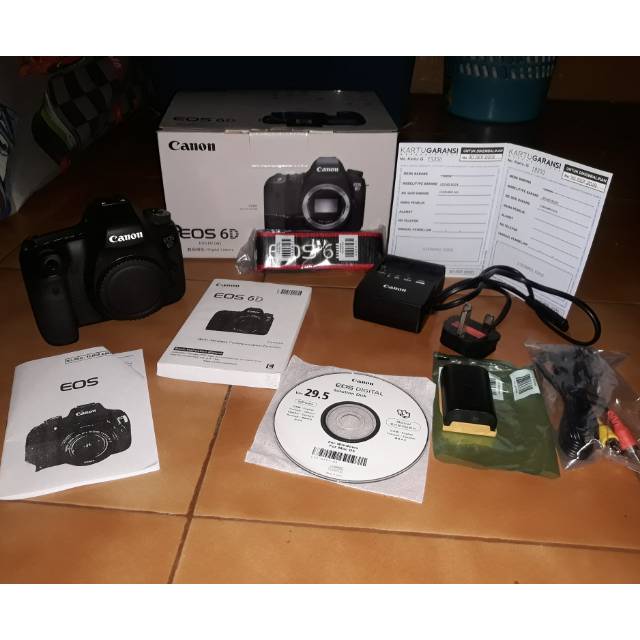 Kamera DSLR Canon 6d WG body only fullset mulus bekas