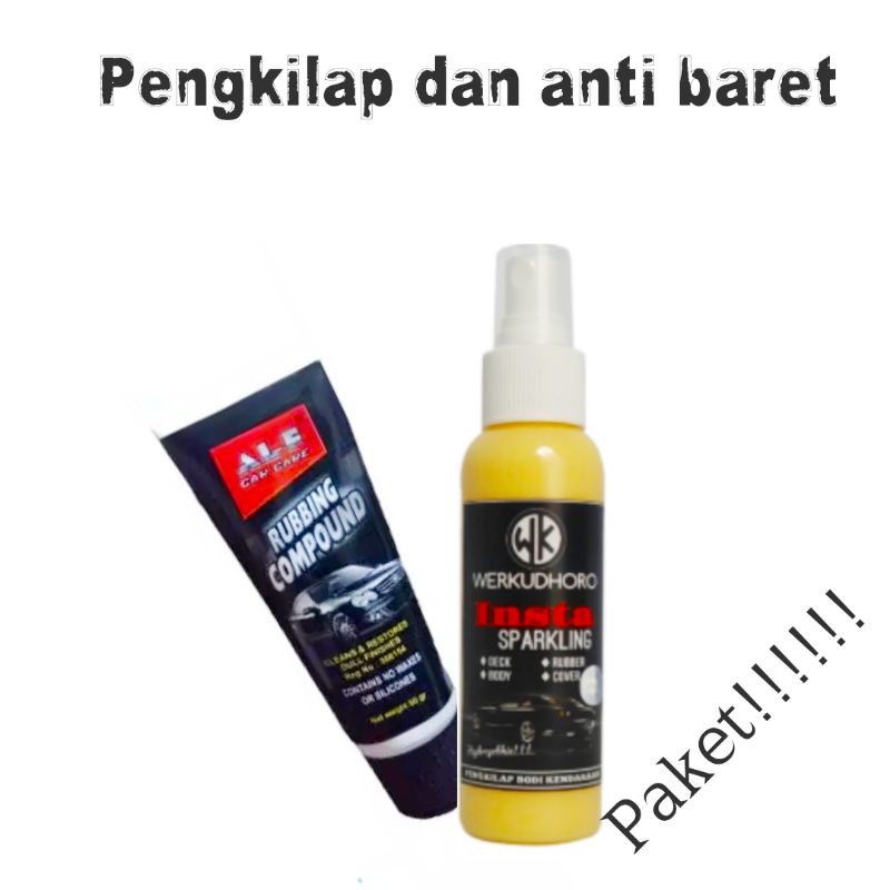 paket komplit, semir ban, pengkilap body, wash wax, penghitam, kain micro