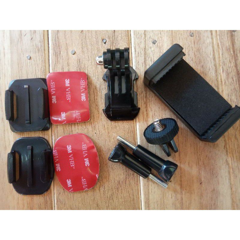 paket mounting helm buat Hp dan action camera